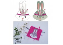 Stickserie - Federtiere Federhase Vollstick & Appli